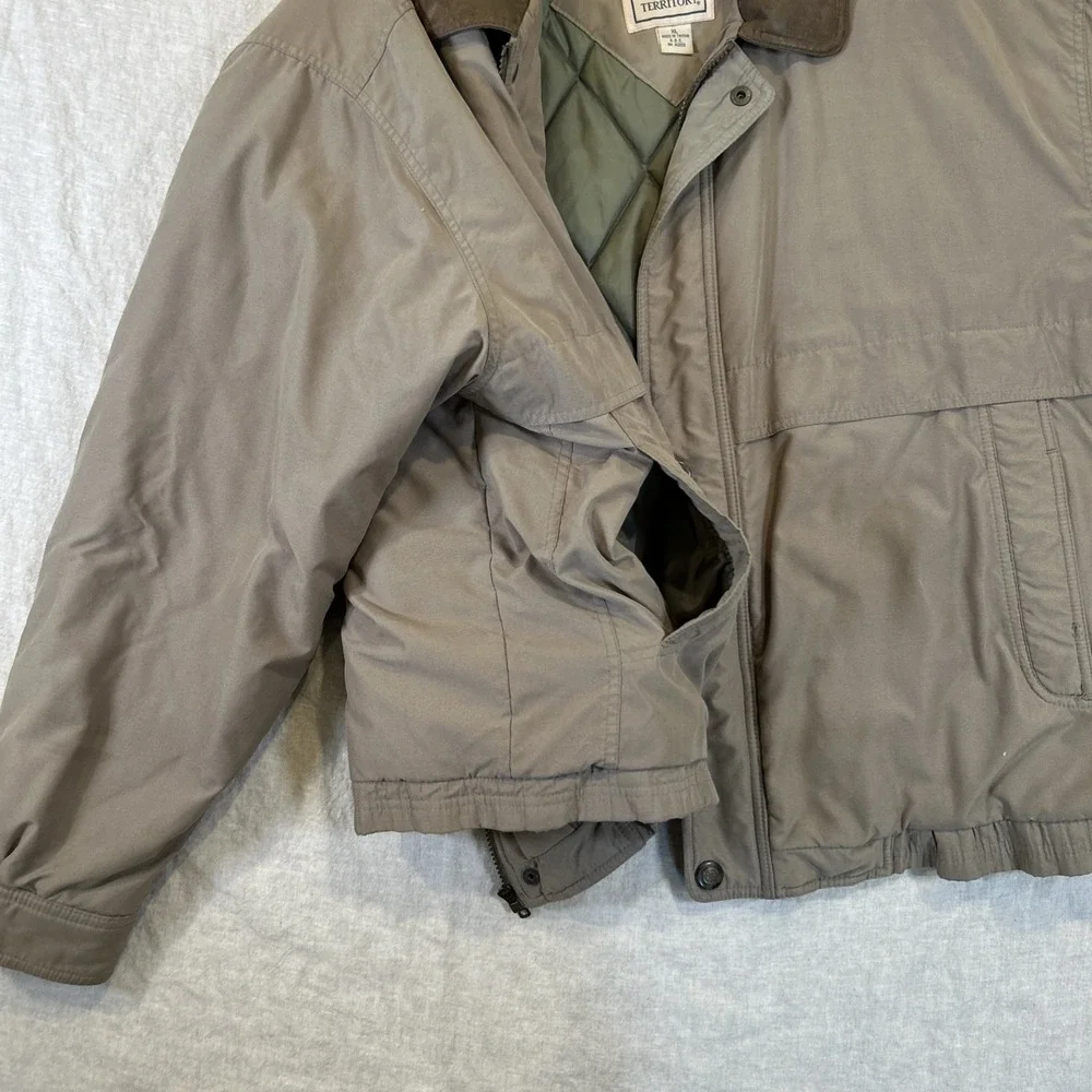Vintage Northwest Territory Men's Field Jacket Khaki Zip and Snap Down Size XL